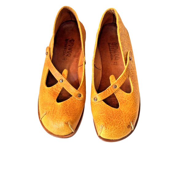 Women's Shoes Size 7/37 Leather Boho CottageCore Trendy Rare Handmade Fairycore - Picture 3 of 8